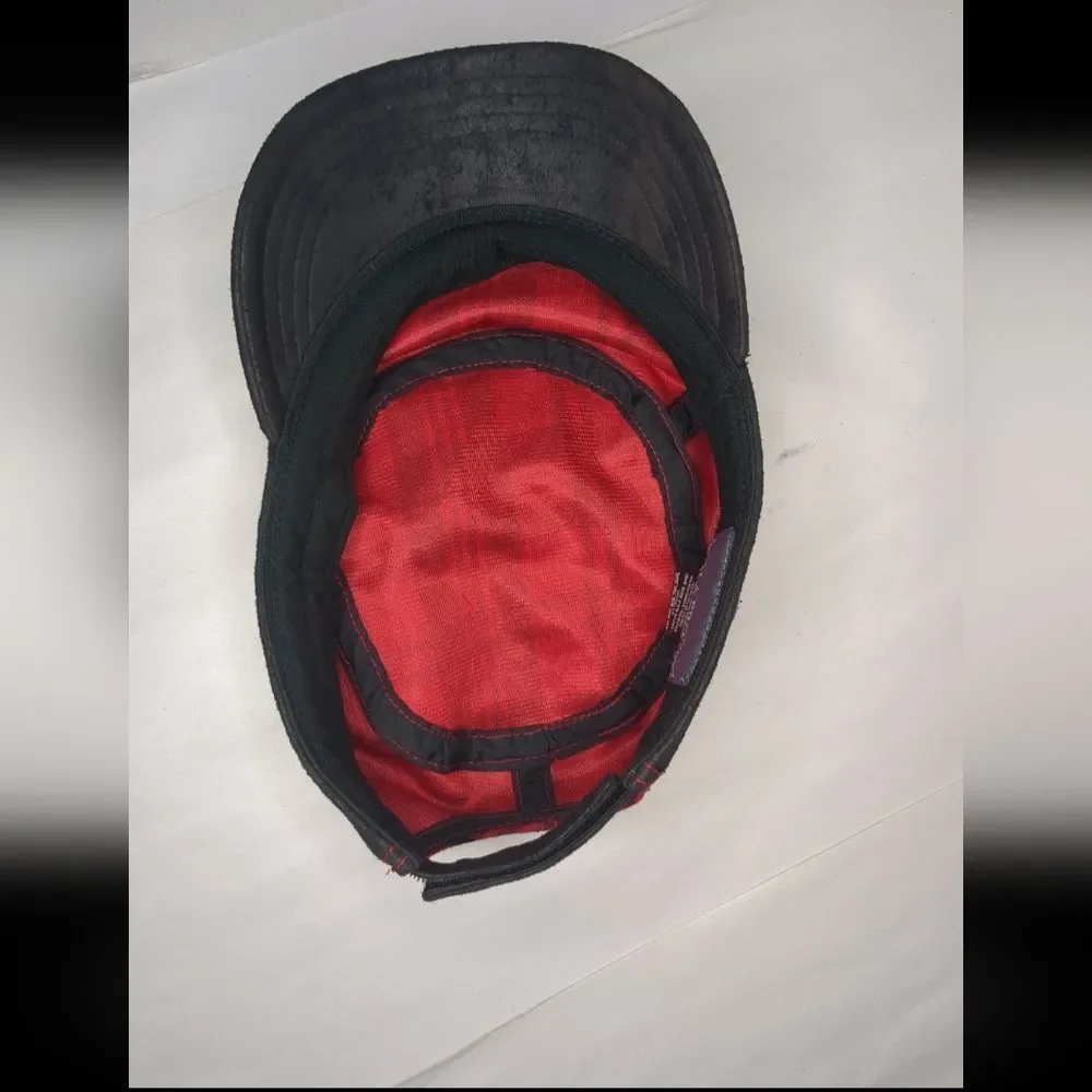 Scala Pronto Plaid Women's Hat Sz OS Red Black Cotton Cap Y-2